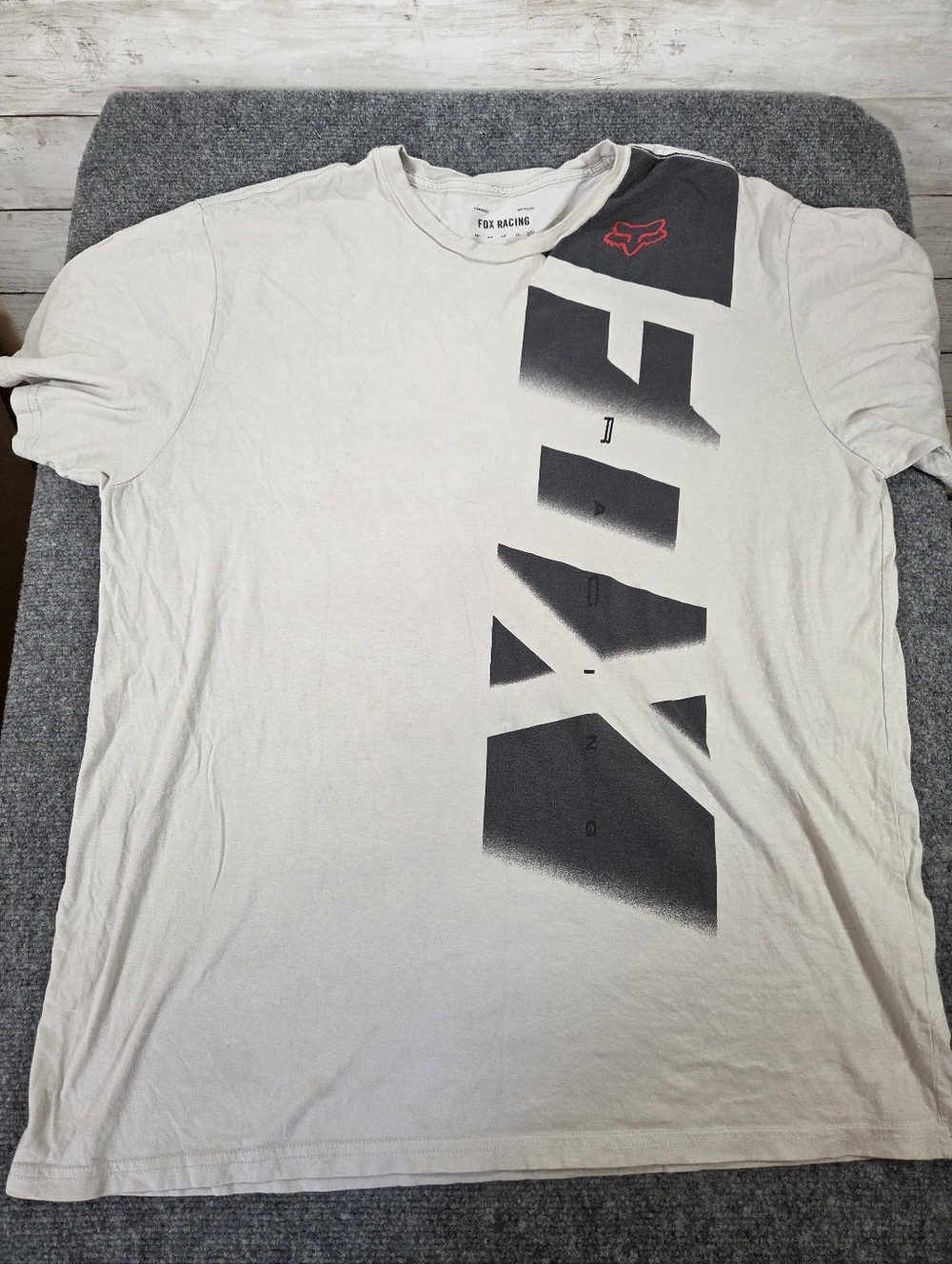 Fox Racing T-Shirt Men’s XXL White Graphic Tee Moto Casual Streetwear